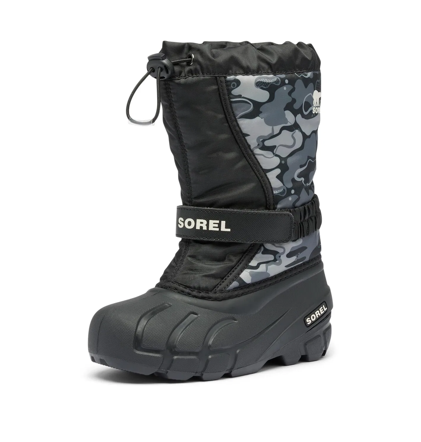Детские ботинки для мальчиков зимние Flurry Boot Print Sorel, Hollow Black