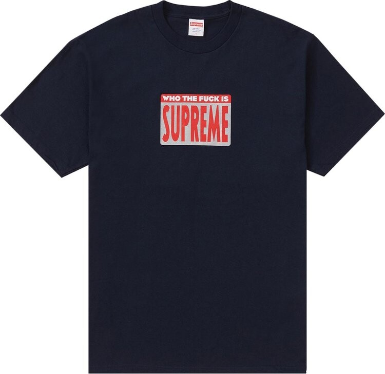 

Футболка Supreme Who The f*ck Tee 'Navy', синий