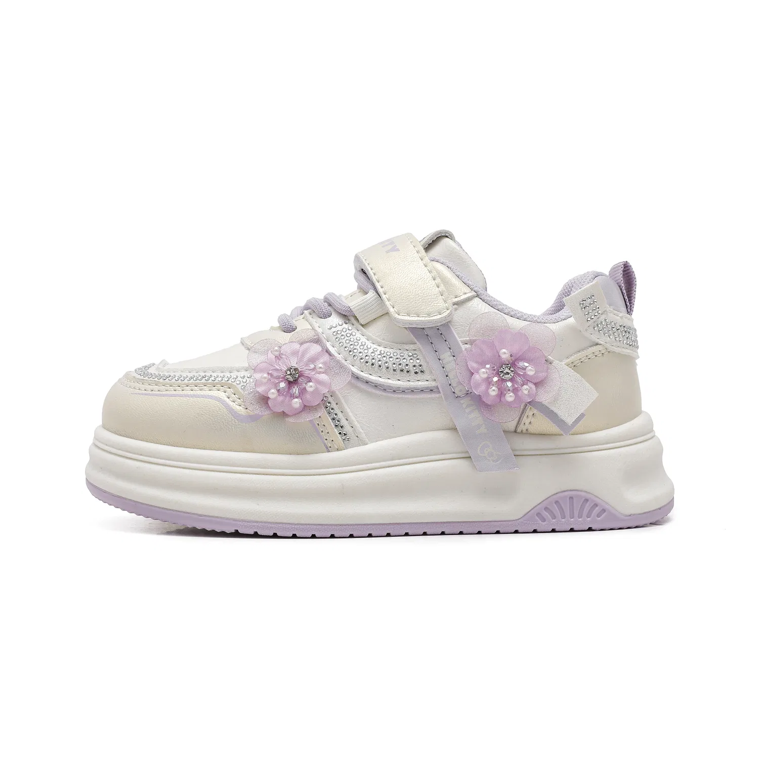 Детские легкие кроссовки на низком ходу с амортизацией Hello Kitty Sanrio, Beige/Pink — фото 3