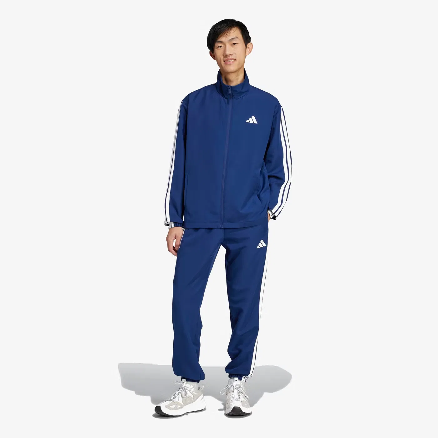 Спортивный костюм с молнией 3-Stripes Adidas, темно-синий — фото 4