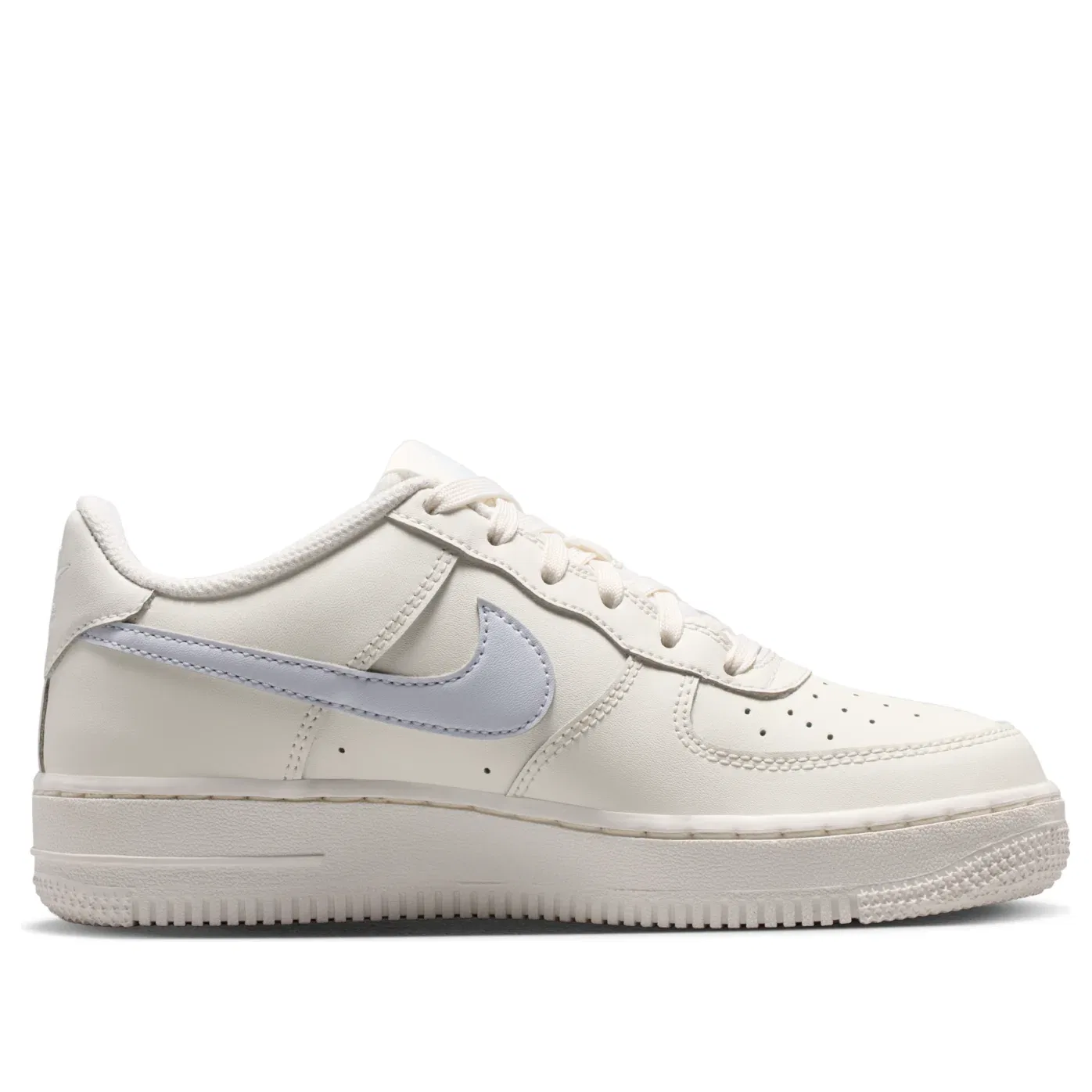 Детские кроссовки с кожаным верхом Air Force 1 'Sail Football Grey' Nike, Sail/Football Grey — фото 2
