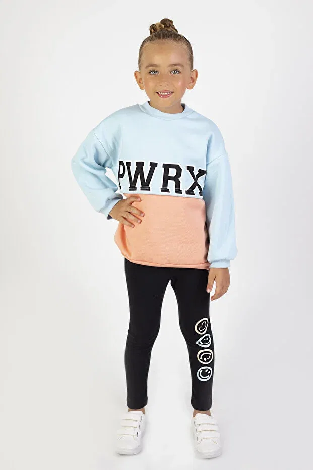 Детский комплект для девочек с принтом Basics Harika Kids, Blue