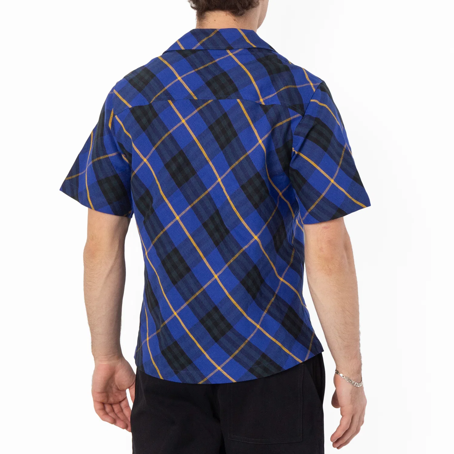 Рубашка с принтом в клетку Burberry, Bright Navy Ip Chk — фото 3