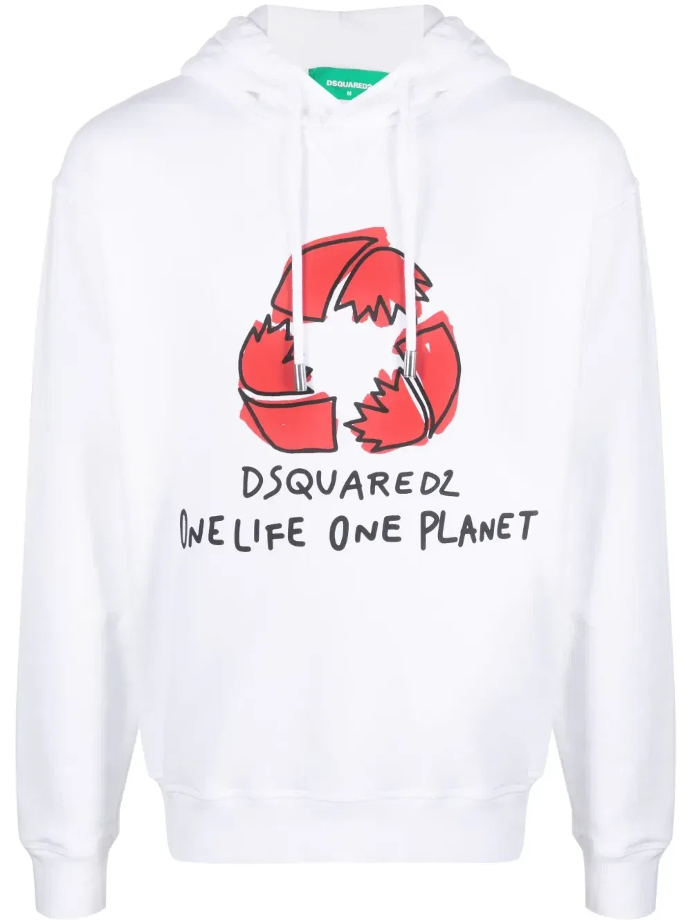 Худи с кулиской и логотипом Dsquared2, белый