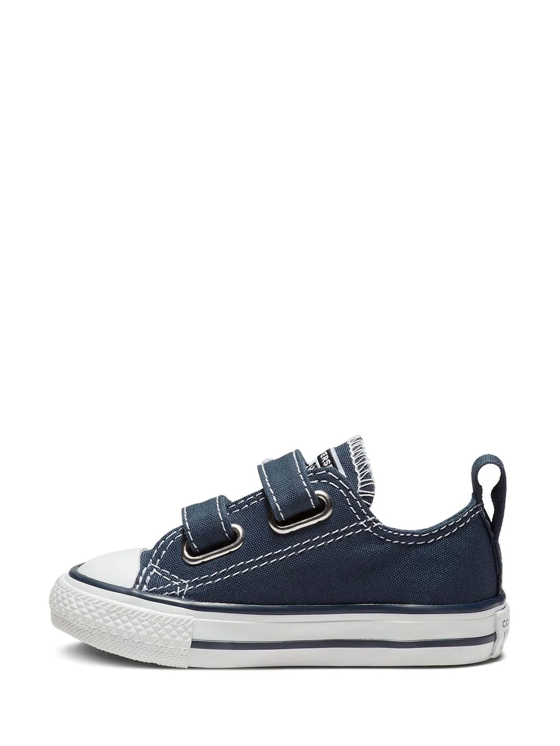 Кроссовки с горошком Converse Chuck Ox 2V Infant, синие — фото 2
