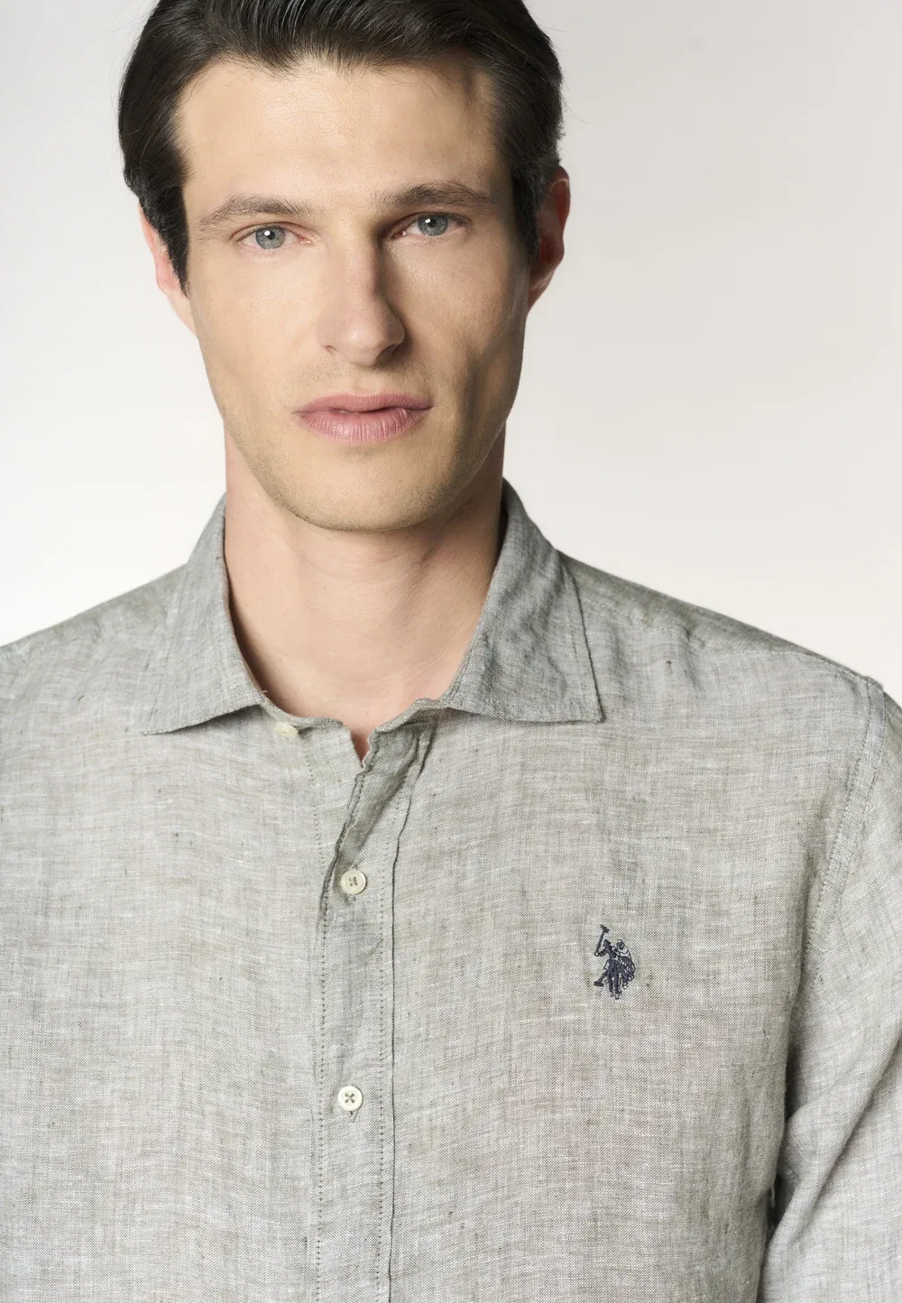 Рубашка U.S. Polo Assn., Beige — фото 4