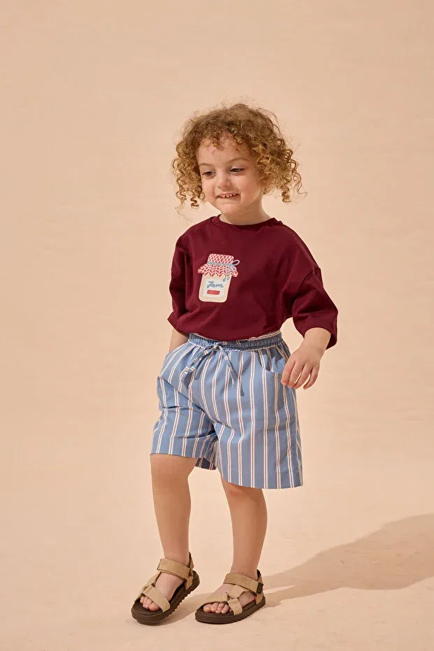 Детские шорты для девочек полосатые Fahhar Kids, Blue — фото 3