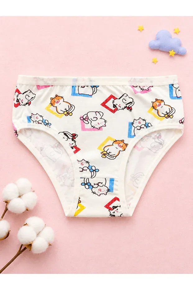 Детские трусы для девочек хлопковые 6 шт Meyzz, Patterned — фото 4