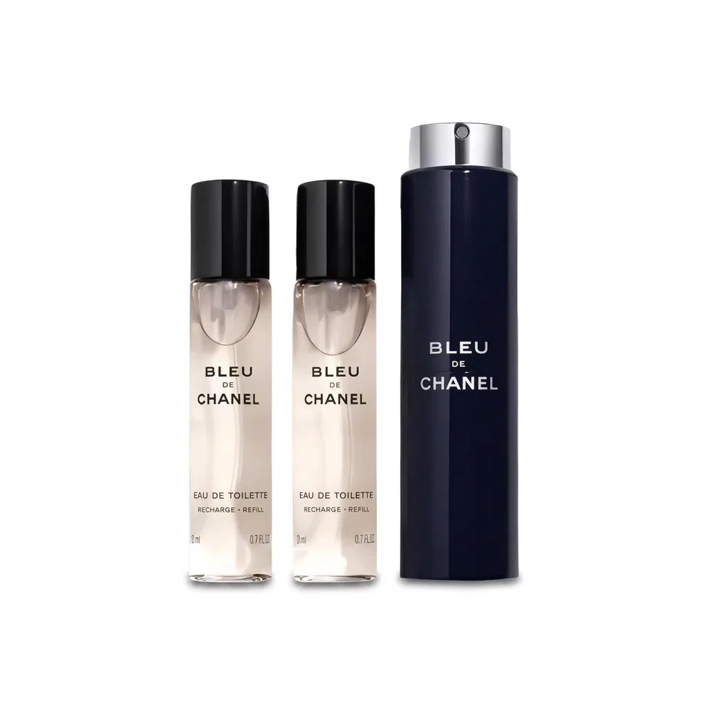 Мужской набор парфюмерной воды Bleu de Chanel, 3x20 мл, CHANEL, Cerulean