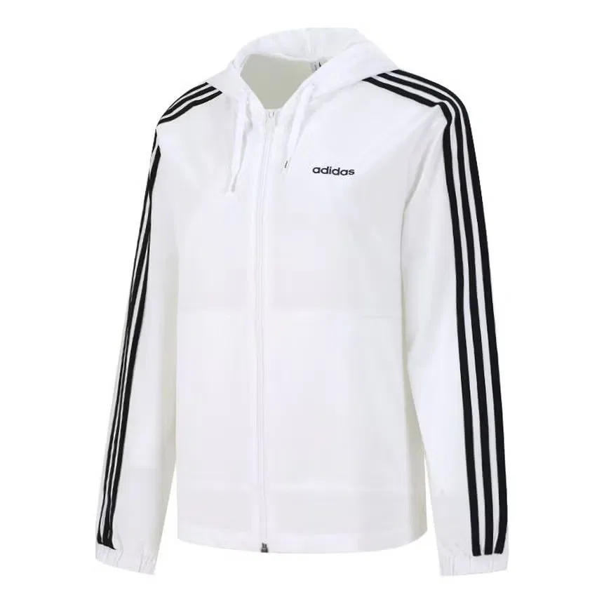 Худи спортивная свободная с капюшоном Adidas, белый
