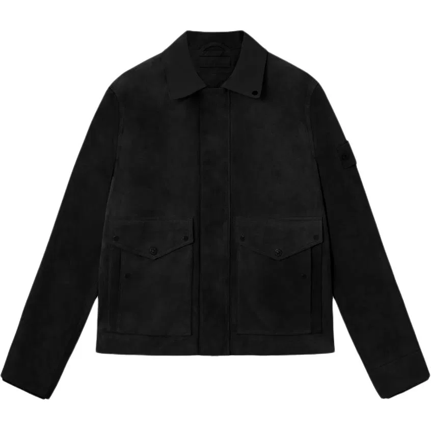 Кожаная куртка Ghost SS26, Stone Island, Black