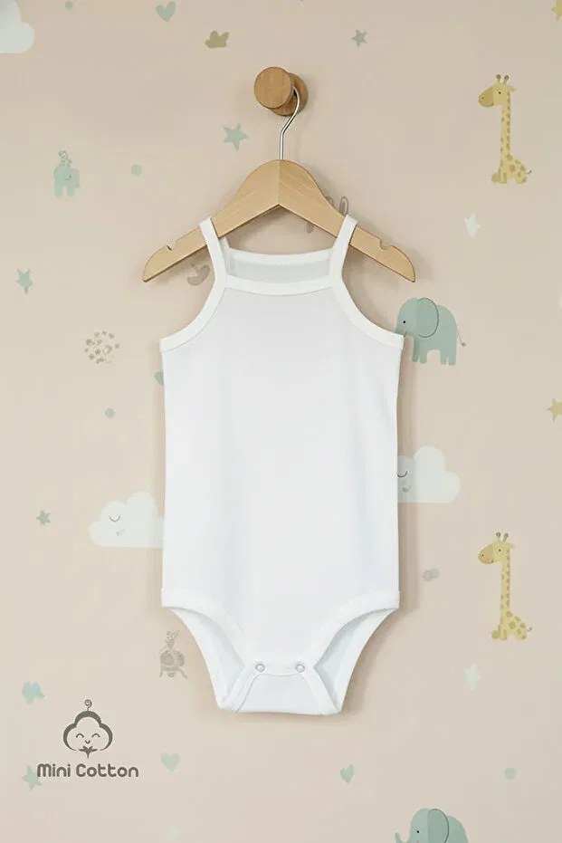 Детское боди с принтом Mini Cotton, White