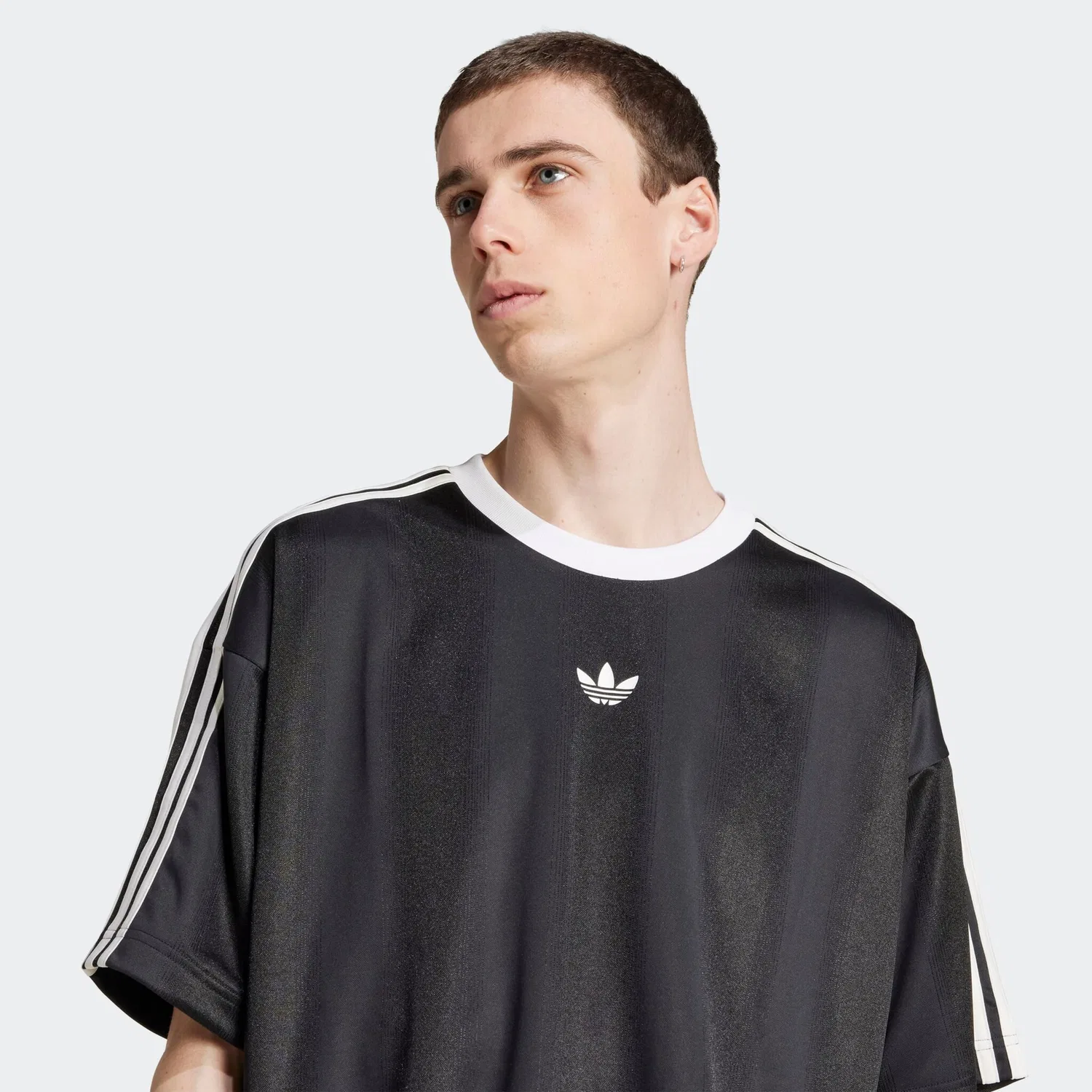Мужская футболка с жаккардовым узором Adidas Originals, Black/White — фото 4