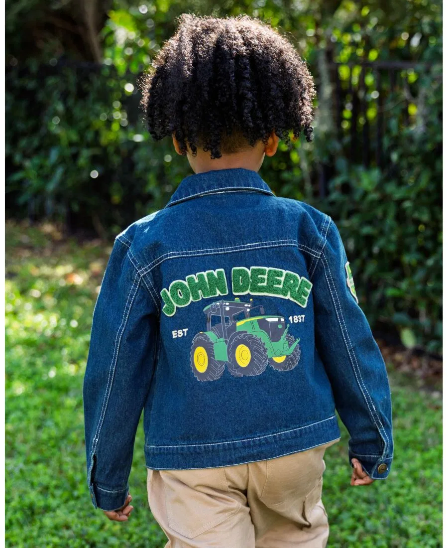 Детская джинсовая куртка-тракторист John Deere, Dark Indigo Wash — фото 2