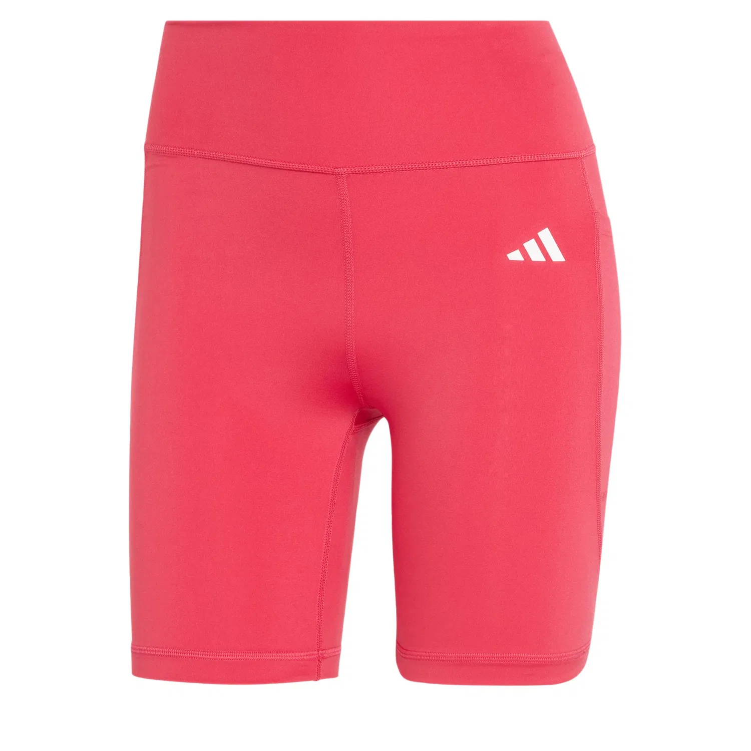 Спортивные шорты-скинни Adidas Performance Optimé Essentials малинового цвета — фото 2