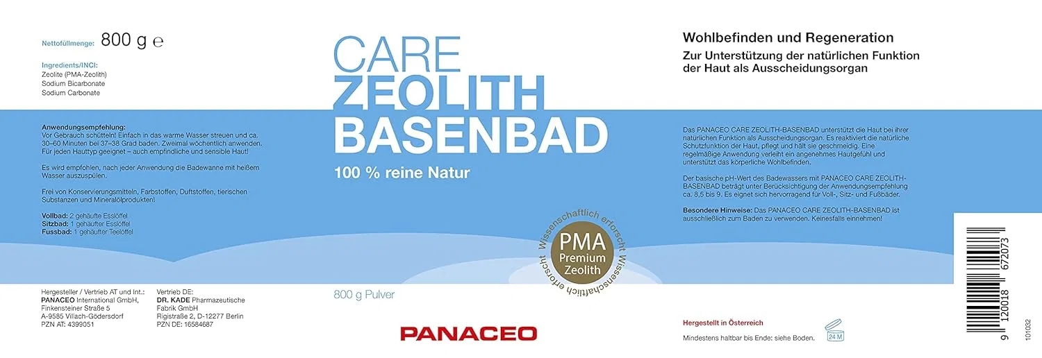 Соль для ванн PANACEO Zeolite, 800 г, Aloe Vera — фото 3