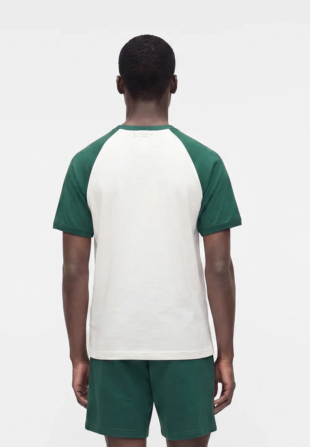 Бейсбольная футболка унисекс - футболка с принтом Adidas Originals, Off White/Collegiate Green — фото 2