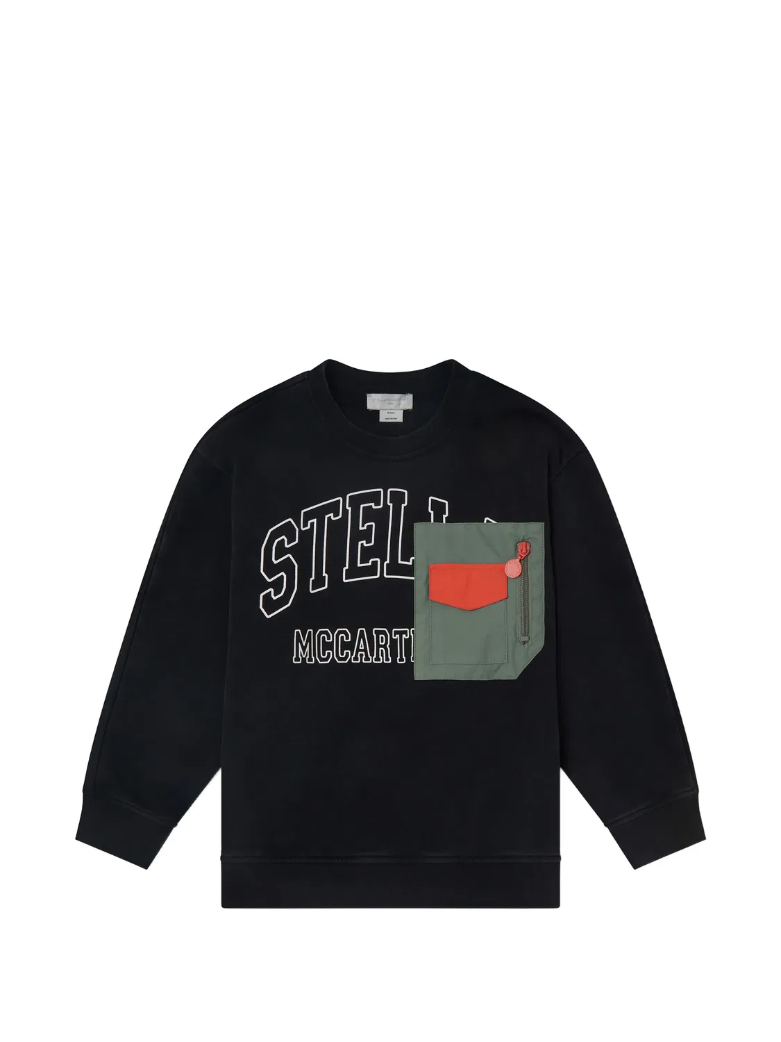 Stella McCartney Свитшот с карманом на молнии черный