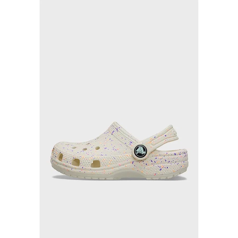 Детские сандалии Classic Glow Paint Splatter Clog T Crocs, Белый — фото 2