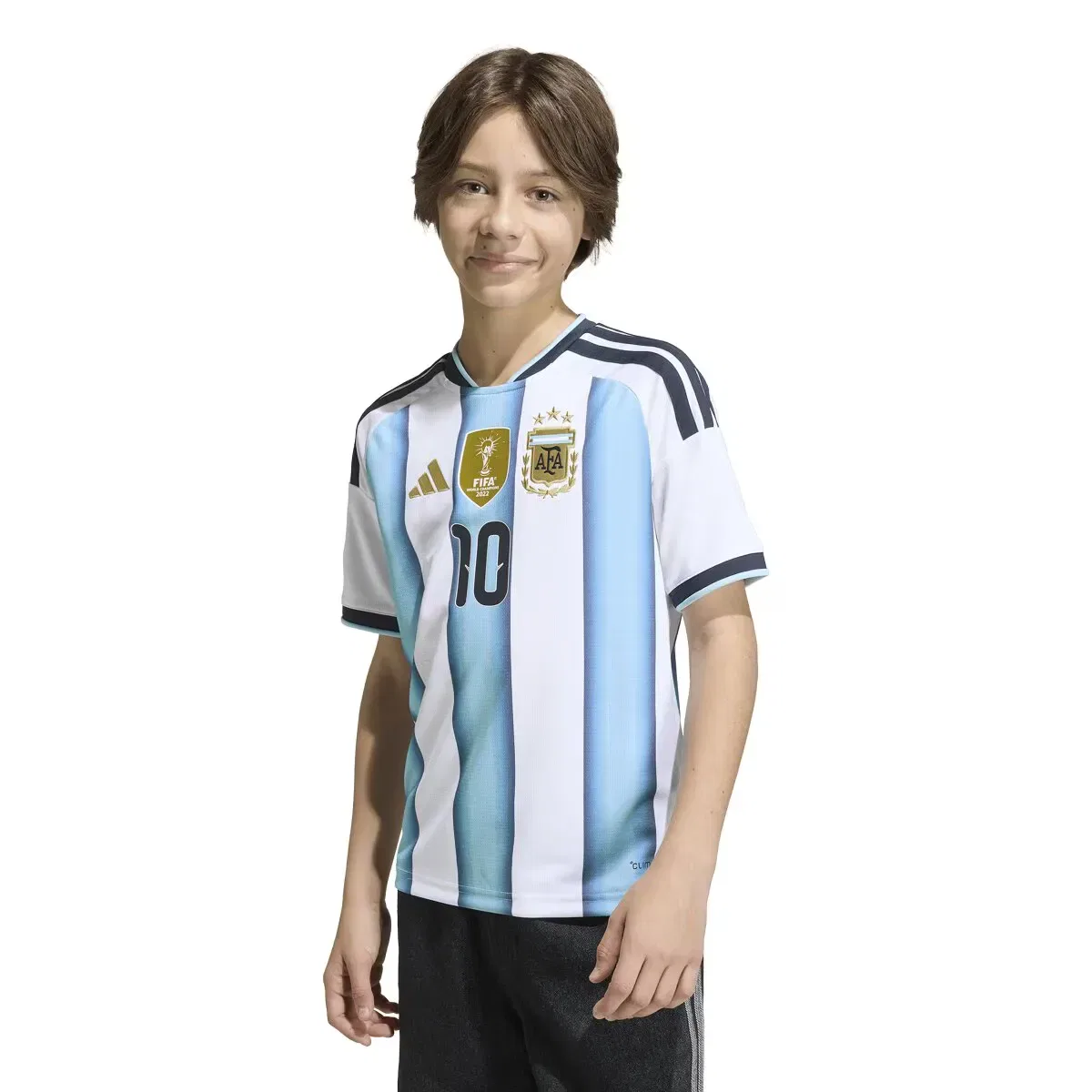 Детская футболка с принтом Argentina Mundial 2026 Messi adidas, Blanco / Azul