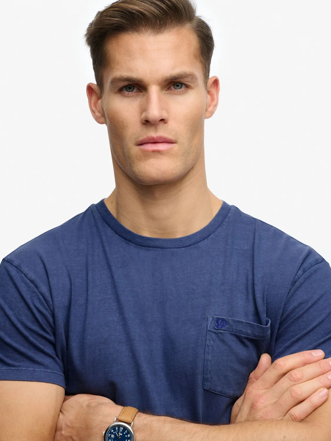 Футболка с нагрудным карманом Classic Pocket Superdry, синий — фото 4