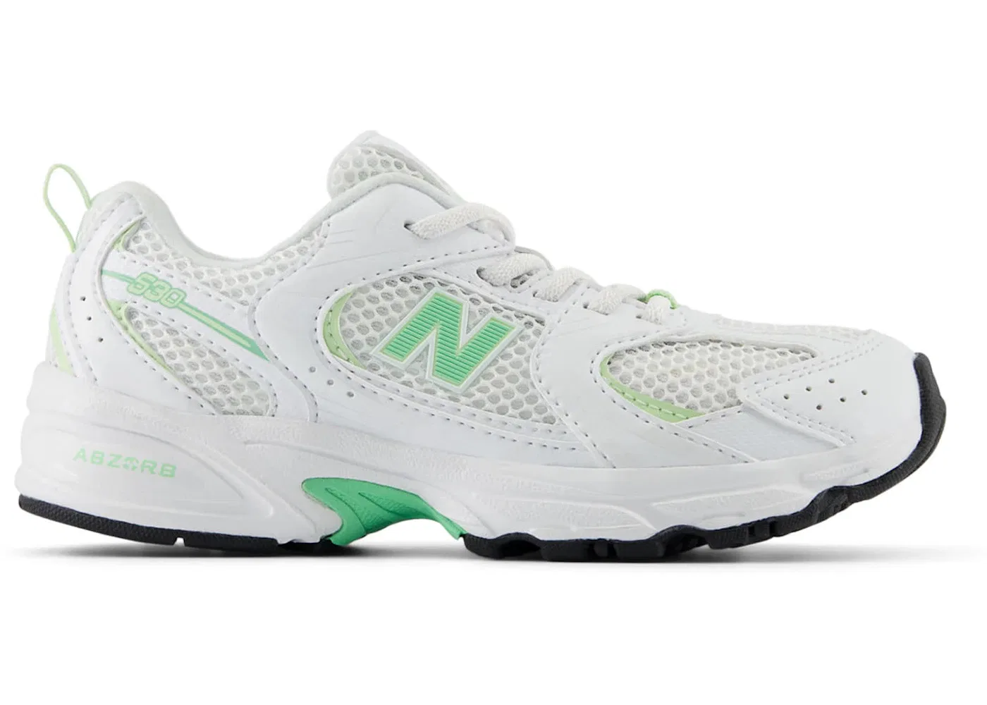 Детские кроссовки со шнурками New Balance 530 Bungee Lace, White/Melon Water