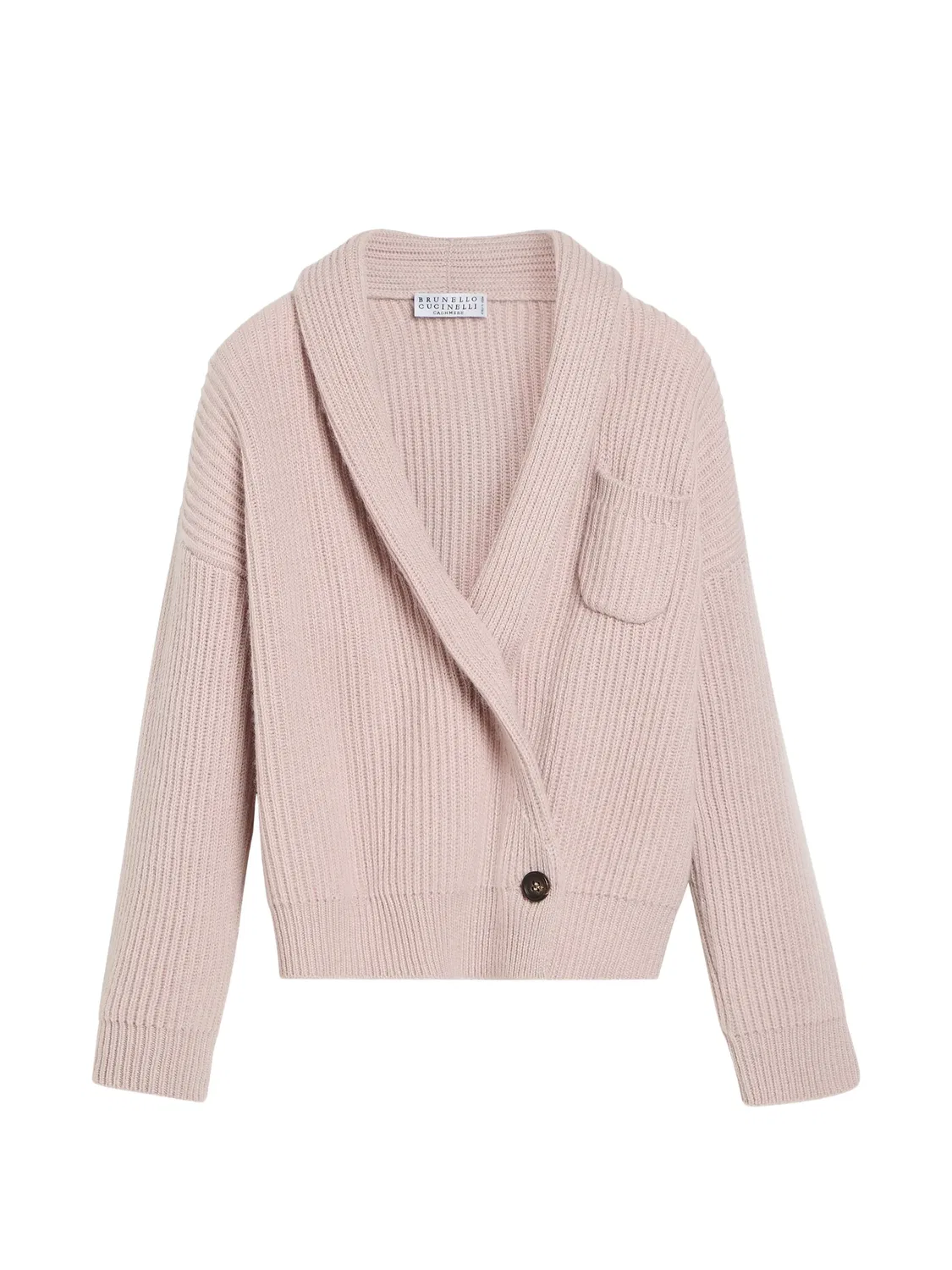 Кардиган в рубчик Brunello Cucinelli Kids, розовый