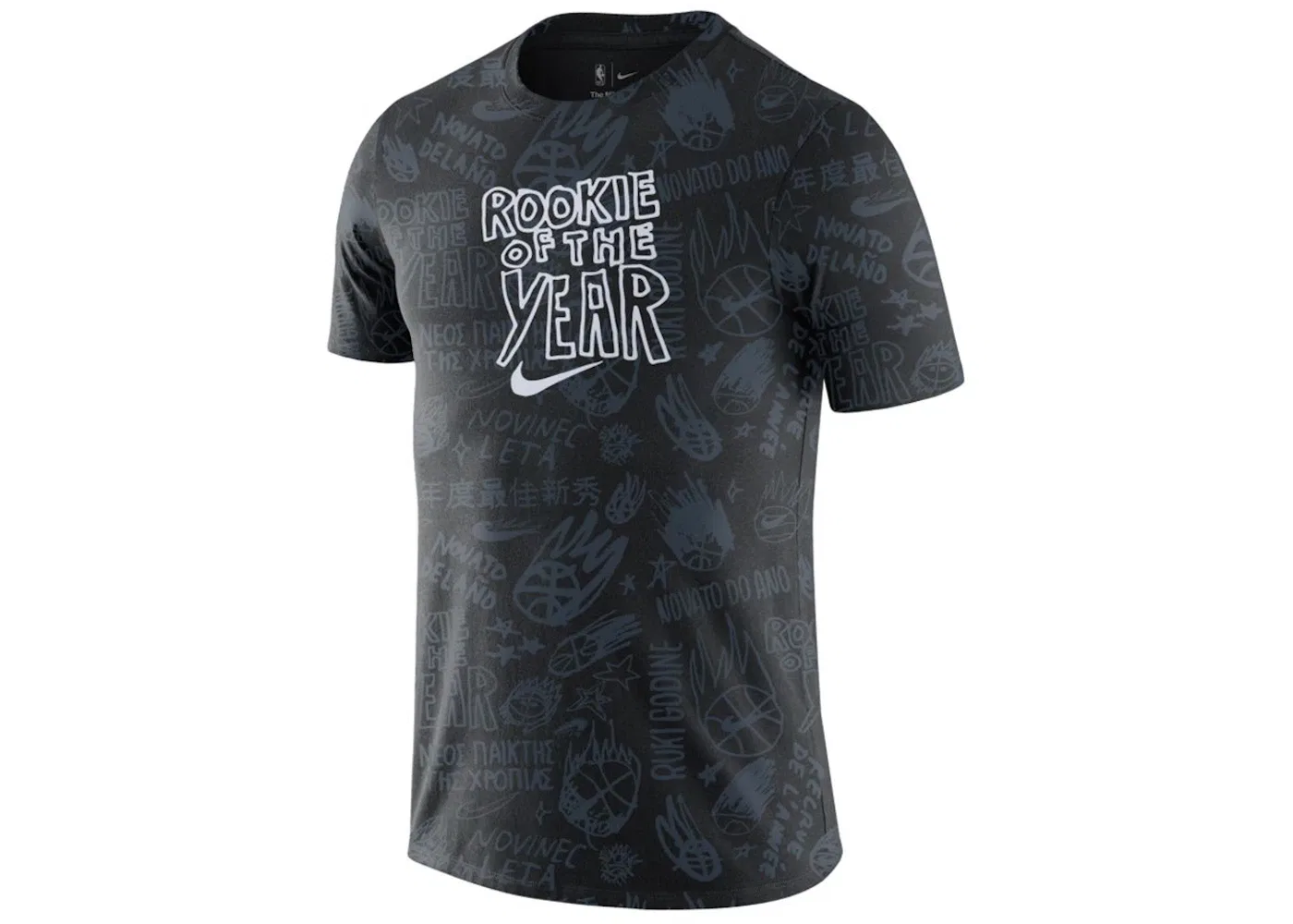 Мужская футболка с принтом Nike NBA Courtside Rookie Of The Year T-shirt Black