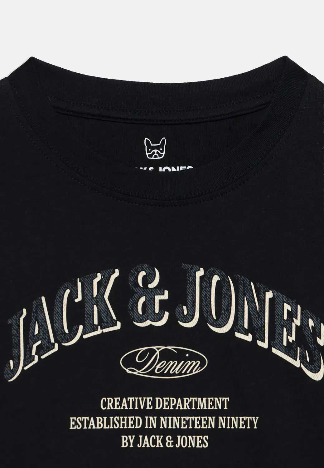 Футболка с логотипом Jjedenver, с круглым вырезом и принтом Jack & Jones Junior, Black — фото 4