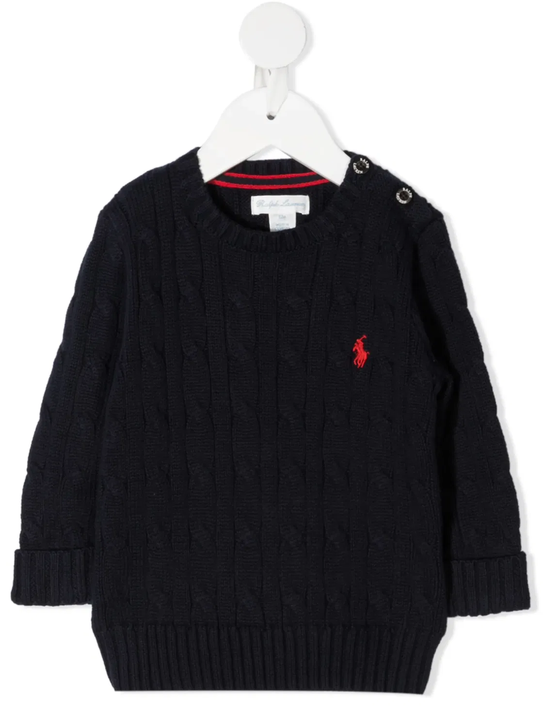 Джемпер с Cable Knit и логотипом Pony Polo Ralph Lauren, синий