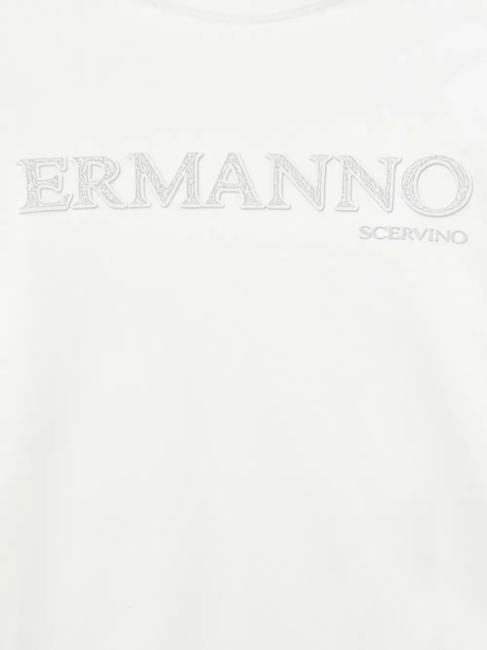 Футболка с длинными рукавами и вышитым логотипом Ermanno Scervino Junior, белый — фото 3