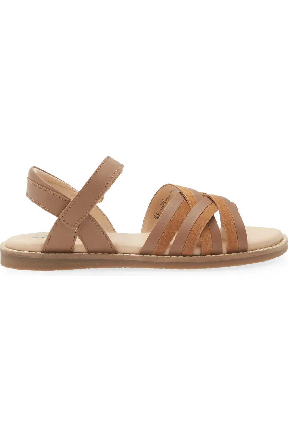 Детские сандалии с перекрестными ремешками Ankle Strap Sandal Boden, Tan — фото 3