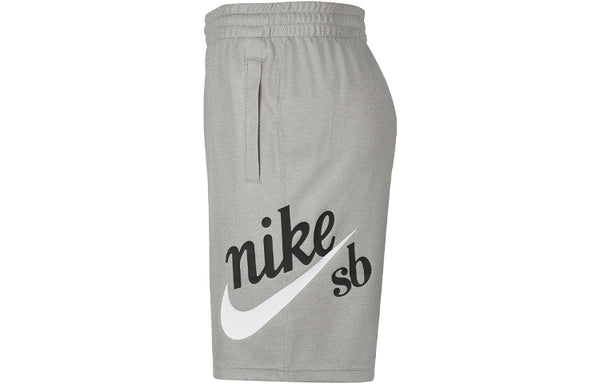 Шорты sb sunday logo printing sports quick dry knit skateboard shorts dark grey gray Nike, серый — фото 3