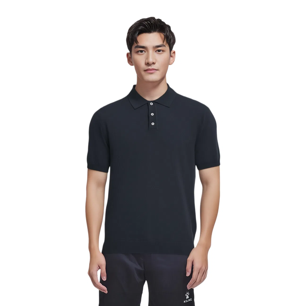 Мужское поло с воротником и умеренным прямым кроем Sea Blue ZARA, Sea Blue — фото 4