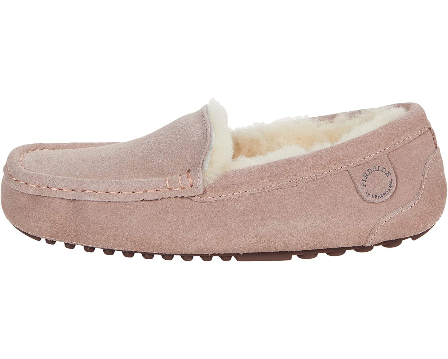 

Слипперы Mel Genuine Shearling Moccasin FIRESIDE by Dearfoams, пыльно-розовый