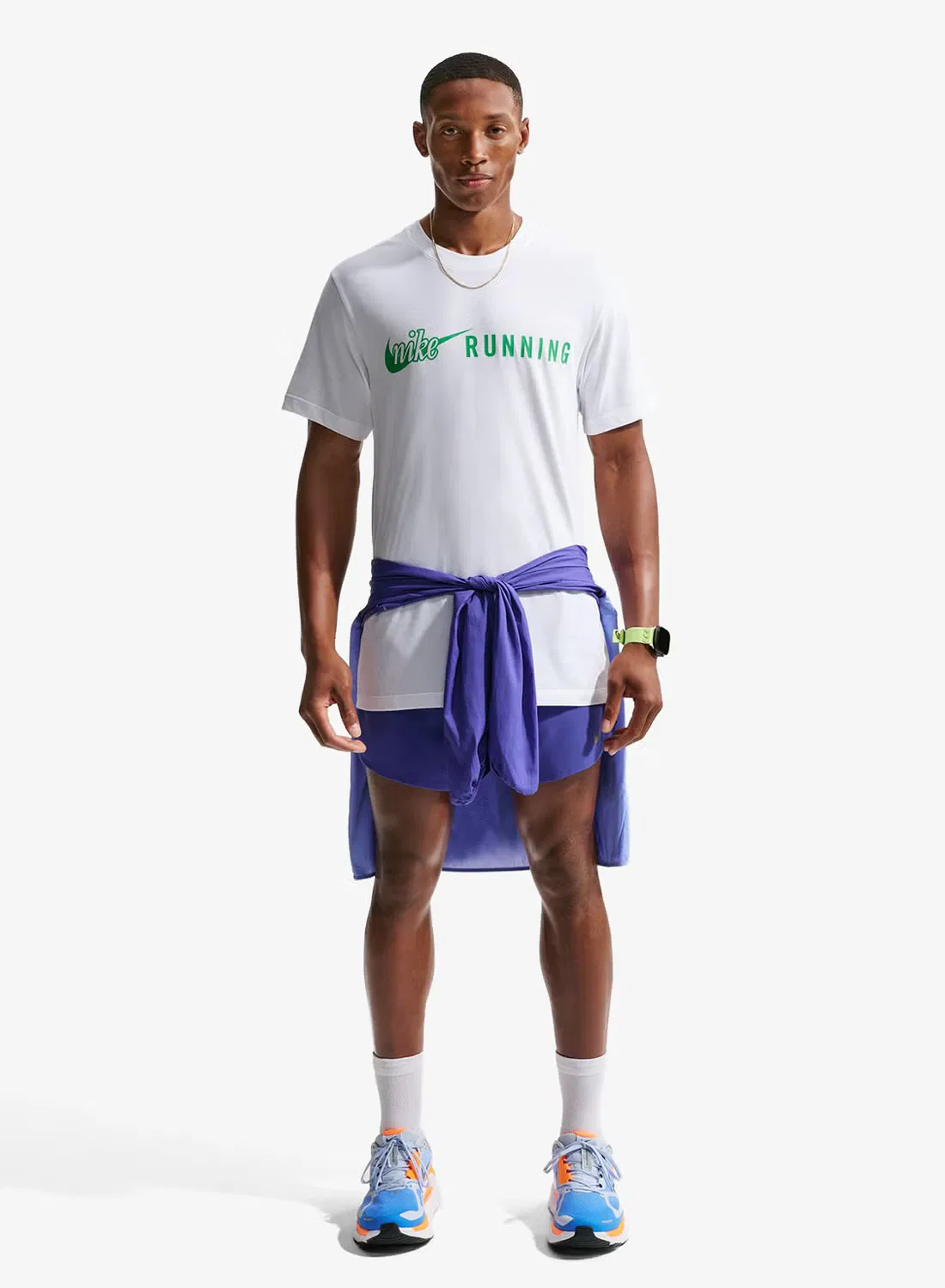 Футболка спортивная с технологией Dri-FIT Nike, белый