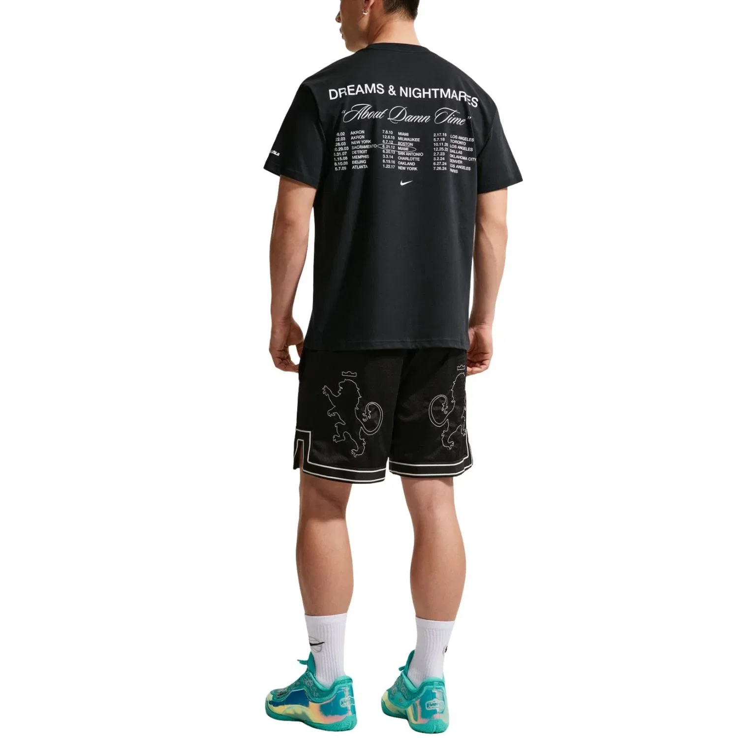 Мужская футболка с принтом Dreams And Nightmares Nike, черный — фото 3