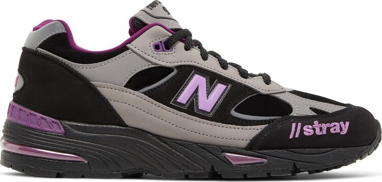 

Кроссовки New Balance Stray Rats x 991 Made in England 'Black Purple', черный