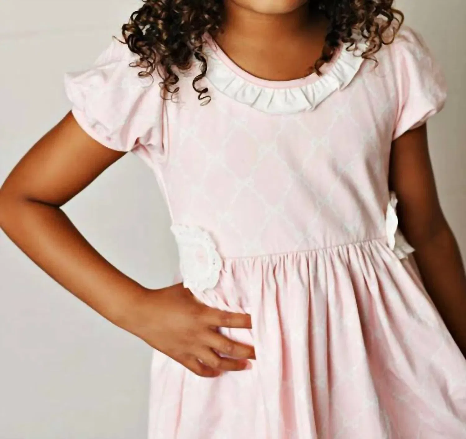 Детское платье для девочек с планкой Gwen Tab Swoon Baby Clothing, розовый — фото 2