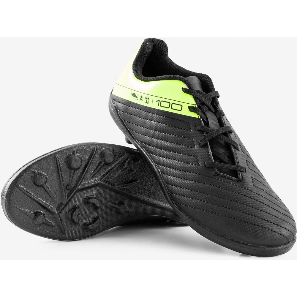 Детские футбольные бутсы с шипами Kipsta Siyah / Sarı 100 Fg Decathlon