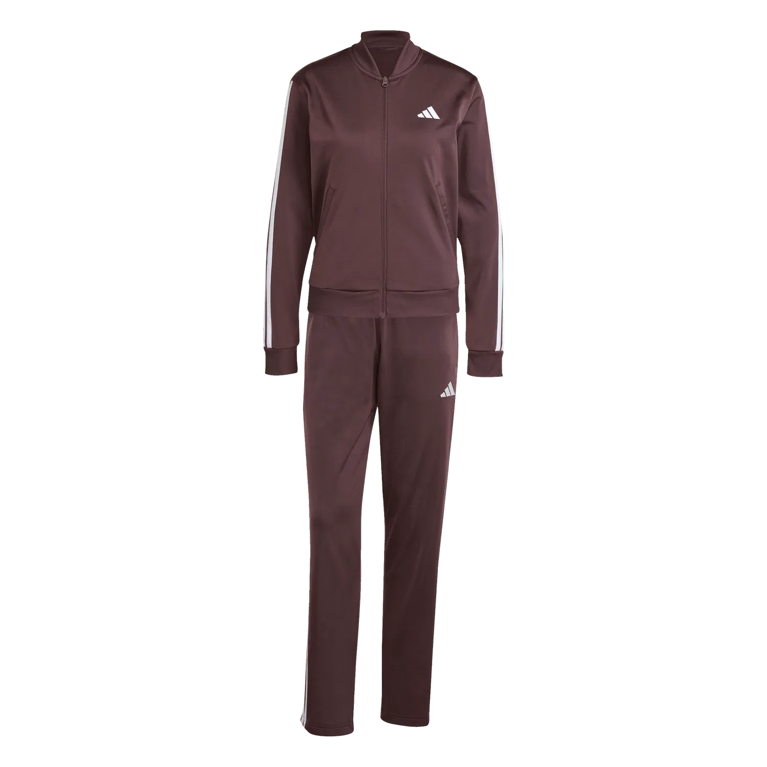 Женский спортивный костюм на молнии Adidas, коричневый