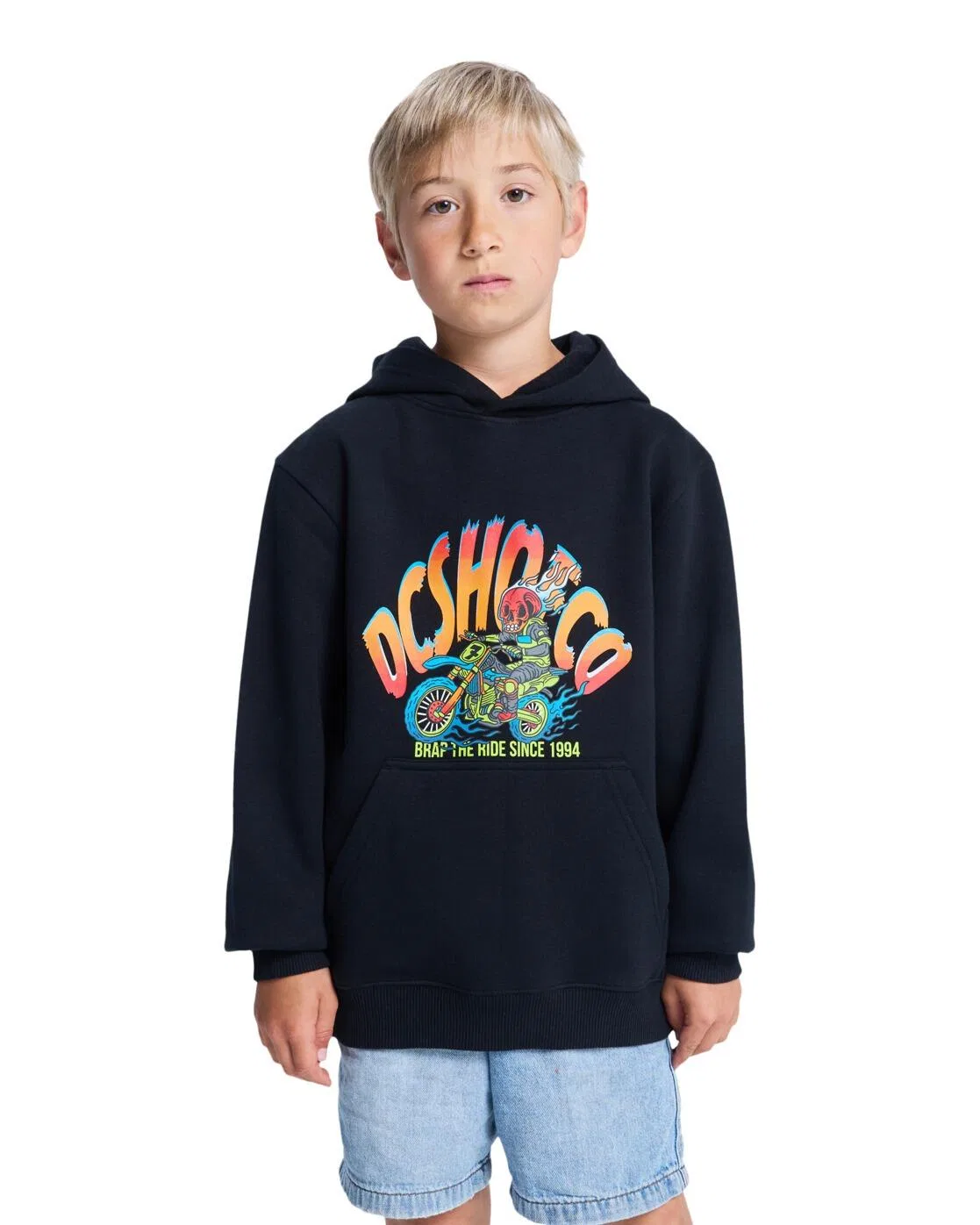 Детское худи с принтом BRAP THE RIDE Dc Shoes, Schwarz