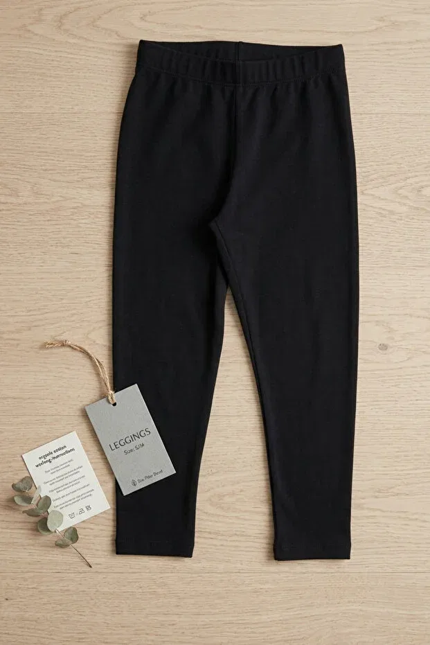 Детские леггинсы для девочек хлопковые Rosamina, Black — фото 3