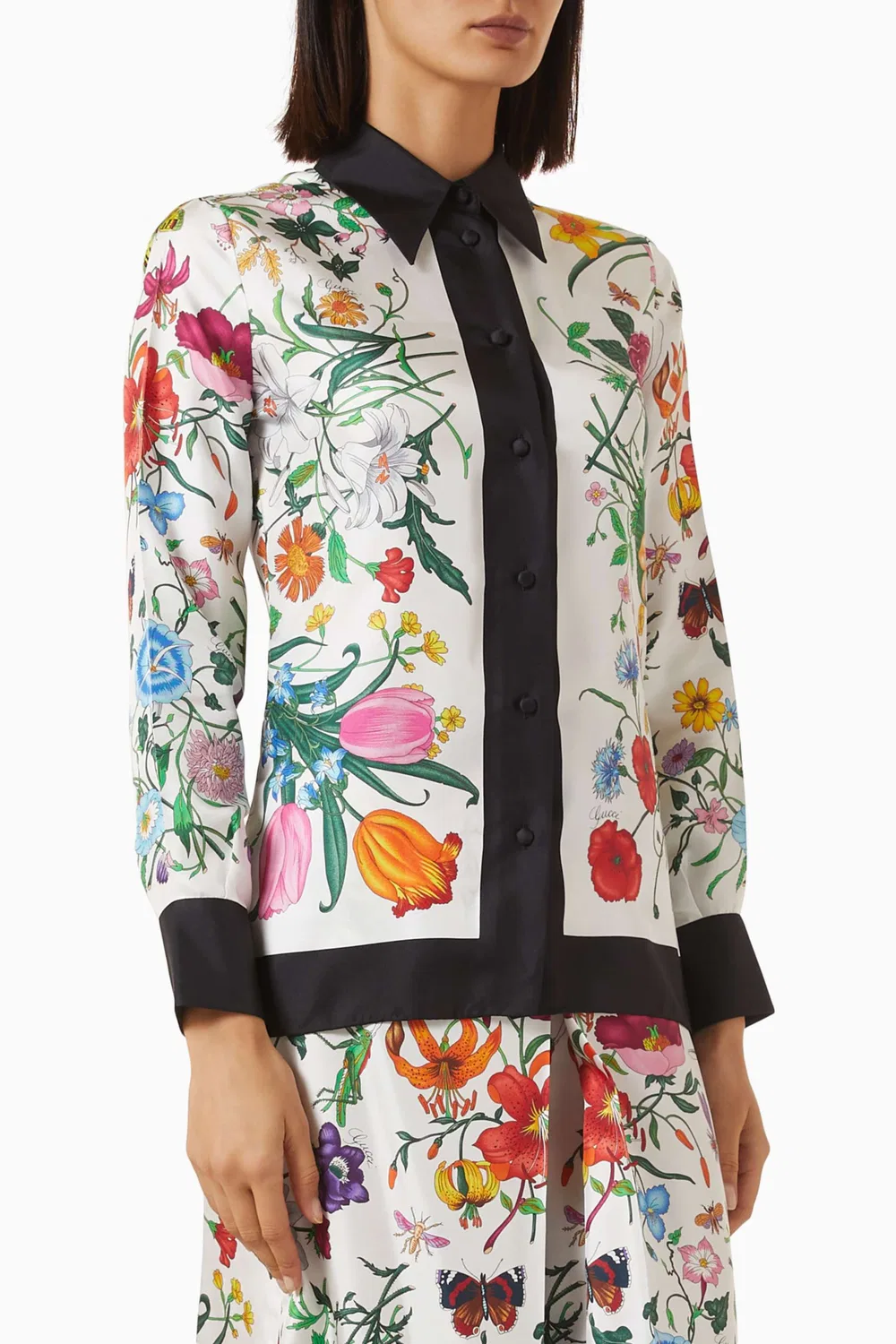 Рубашка с принтом Flora Gucci