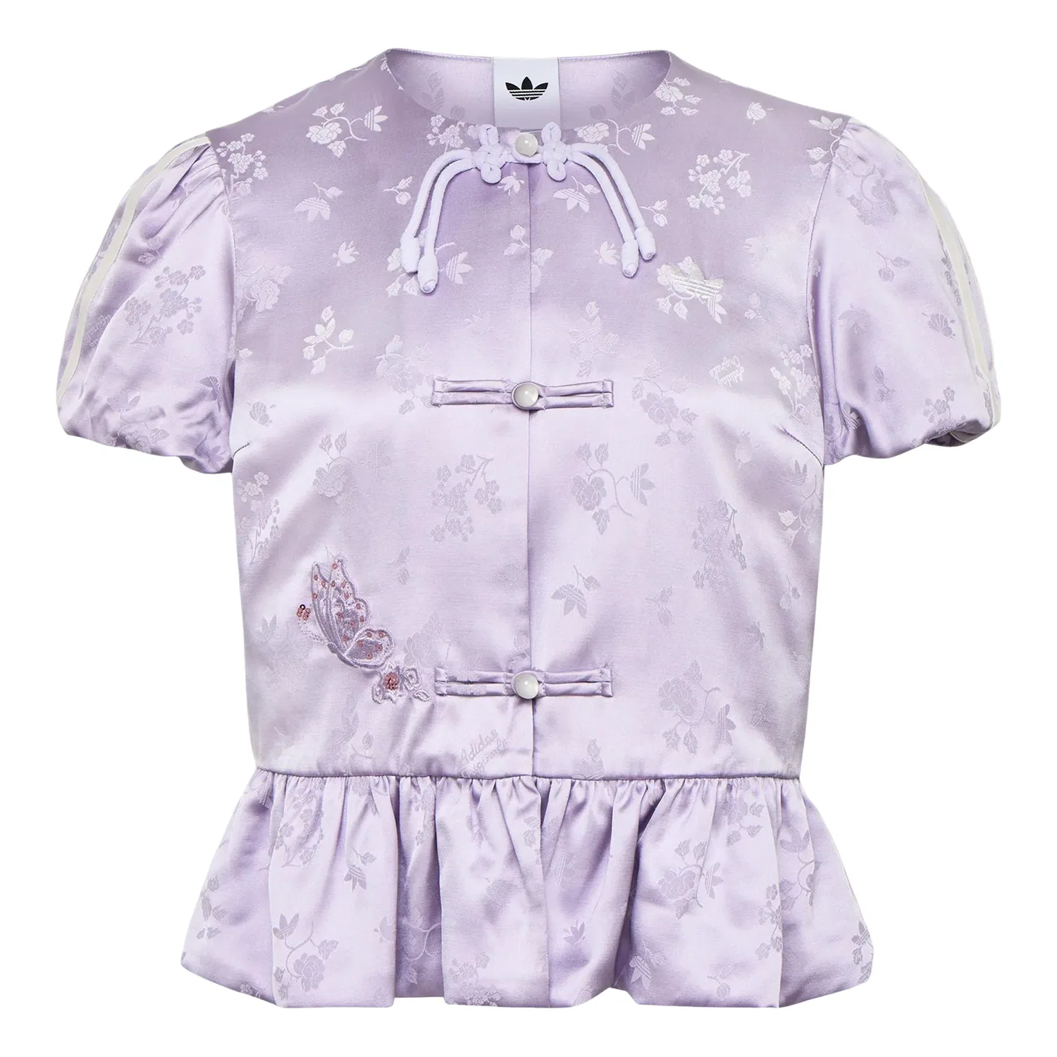 Женский топ Short Sleeved Jacket Asia Sizing 'Light Purple' adidas, Light Purple