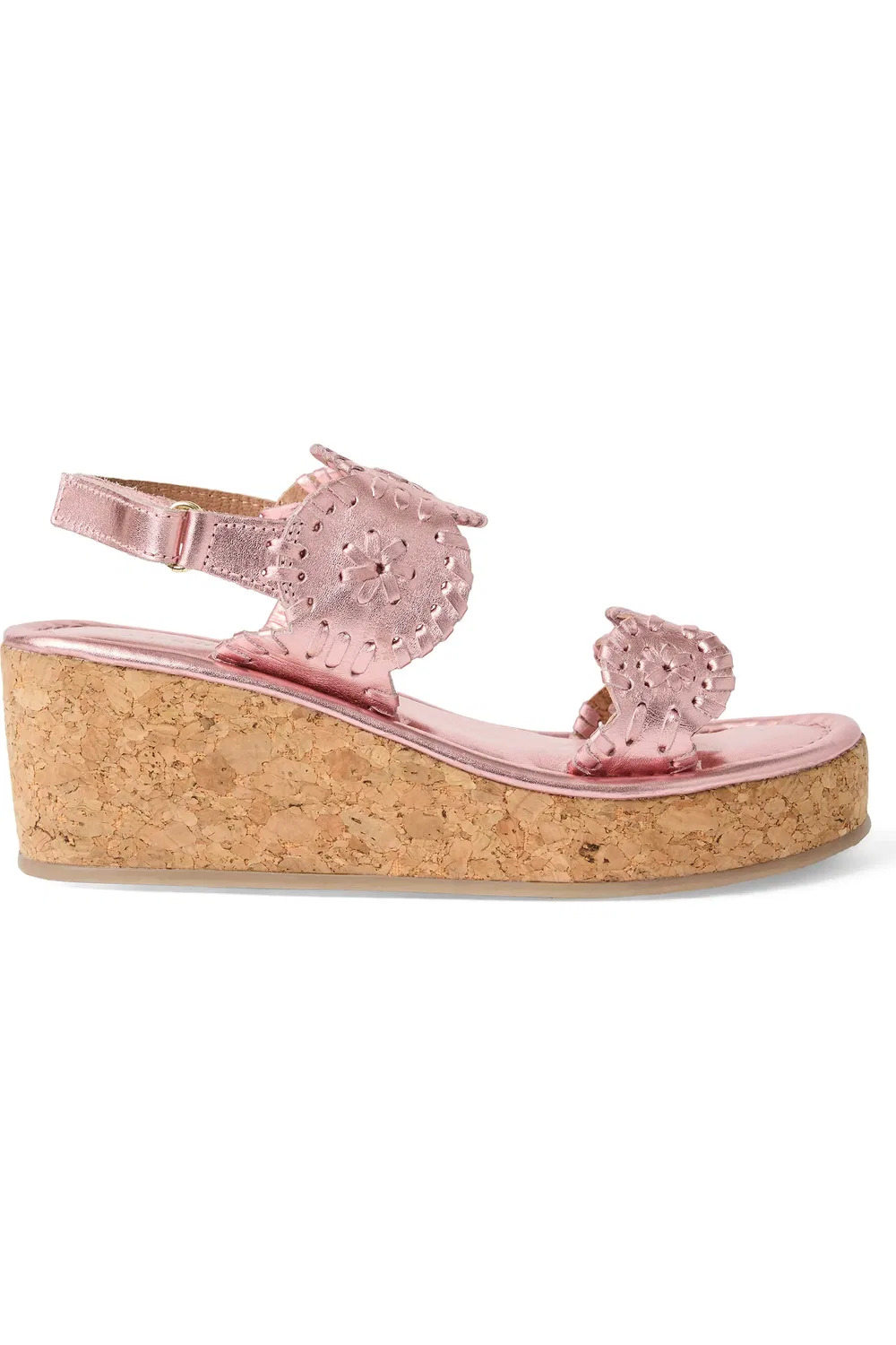 Сандалии детские на платформе из пробки Lauren Slingback Jack Rogers, Rose Quartz — фото 3