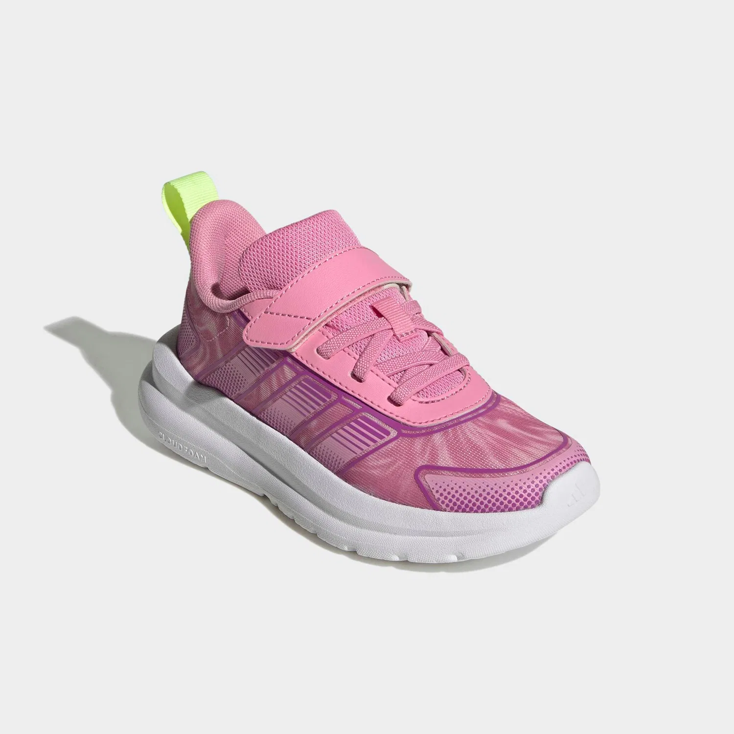 Детские кроссовки с графическим принтом Tensaur Run 4.0 Adidas, St Tropic Bloom/Purple Burst/Hi-Res Yellow