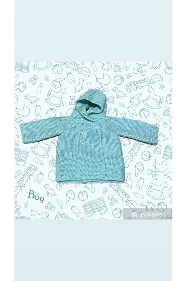 Детский кардиган для девочек вязаный Umayım, Turquoise