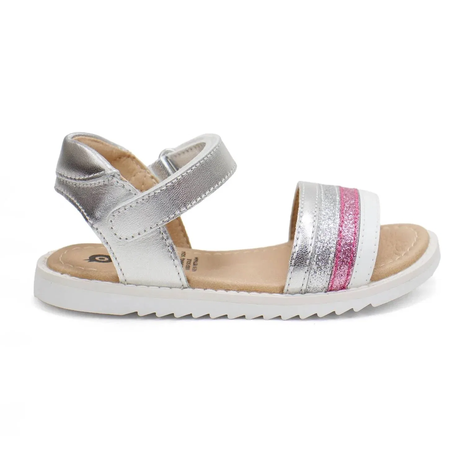 Детские сандалии с ремешком Colour Pot Old Soles, Silver Snow