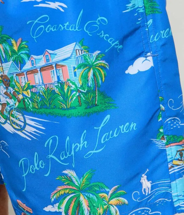 Мужские шорты для плавания свободного кроя Polo Ralph Lauren, синий — фото 4